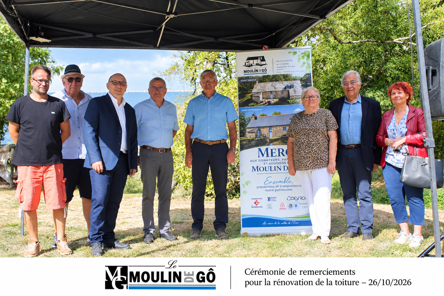 Ceremonie au moulin de go photo officielle